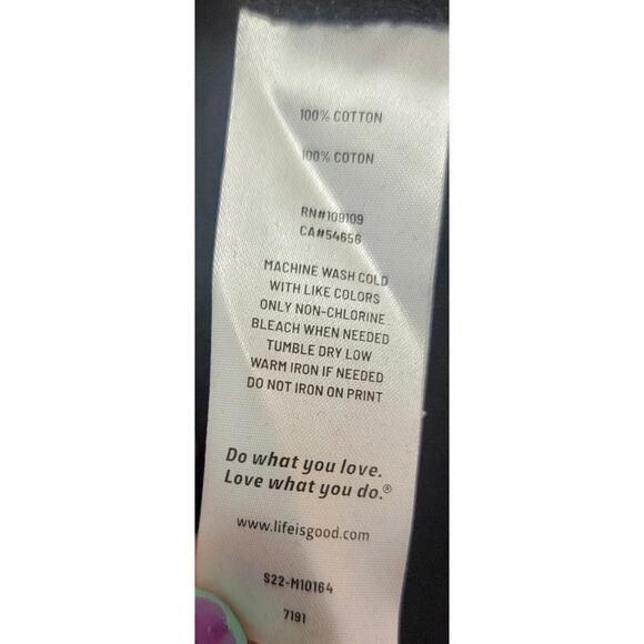 NWT Life Is Good Take It Easy T-Shirt Men’s XXL Black Graphic Short Sleeve Tee - Picture 4 of 7